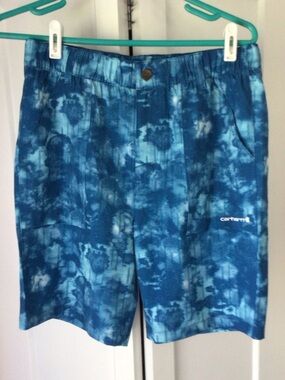 Carhartt Blue Tie-Dye Utility Shorts Youth XL 18-20